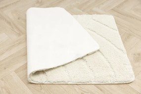Kúpeľňový koberček Sash krémový, pruhy