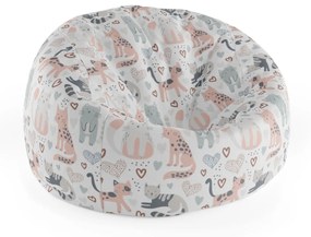 Sablio Sedací vak Cocoon Malované kočičky - 75 x 45 x 35 cm