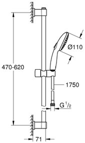 GROHE 27948001 - Sprchová súprava VITALIO START 110 600 mm lesklý chróm