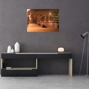 Obraz - Nočné mesto (70x50 cm)