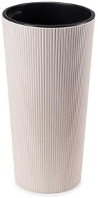 PLASTOVÝ KVETINÁČ URBANIKA ECO SADA 2KS 57X30 CM+46,6X25,5 CM BÉŽOVÁ