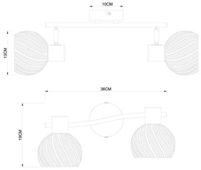 Globo 54025-2 - Bodové svietidlo WILLY 2xE27/40W/230V