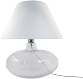 Zuma Line Adana Transparent stolová lampa 1x60 W biela 5518WH