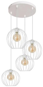 Luster na lanku MERCURE 4xE27/15W/230V biela