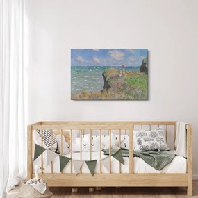 Obraz - Claude Monet, Cliff Walk at Pourville, reprodukcia (90x60 cm)