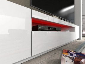 TV stolík/skrinka Nikka 200BB (biela + biely lesk). Akcia -20%. Vlastná spoľahlivá doprava až k Vám domov. 1124861