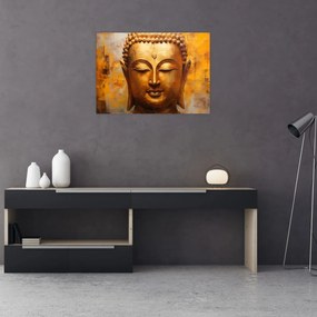 Sklenený obraz - Budha, olejomaľba (70x50 cm)