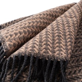 Pléd so strapcami IRMA hnedý 150 x 200 cm