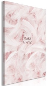 Artgeist Obraz - Pink Feathers (1 Part) Vertical Veľkosť: 20x30, Verzia: Na talianskom plátne