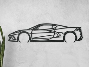drevko Nálepka 21 C8 Corvette Rozmer obrazu: 22 x 86 cm, Farba dekorácie: Čierna