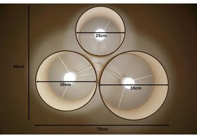 Duolla - Stropné svietidlo ROLLER TRIO 3xE27/60W/230V béžová