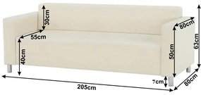 Kondela 3-sed, ekokoža béžová, HOMKER