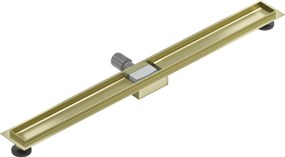 Mexen Flat, lineárny podlahový žľab 90 cm, zlatá matná, 1A15090