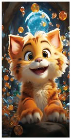 PLÁŽOVÁ OSUŠKA Z MIKROVLÁKNA CAT 100X180 CM VZOROVANÁ