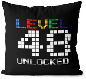 Vankúš Level unlocked (vek: 48, Velikost: 40 x 40 cm)