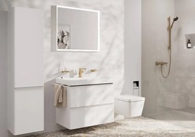 Hansgrohe Tecturis E, páková umývadlová batéria 110 Fine CoolStart EcoSmart+ s odtokovou garnitúrou Push-Open, kartáčovaný bronz, HAN-73020140