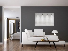 Obraz - Betónový múr so svetlami (90x60 cm)
