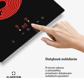 Klarstein Hito sklokeramická varná doska | 2 varné zóny | 3000 W | 9 výkonových stupňov | 30 cm