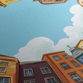 Obraz - Medzi domami (120x50 cm)