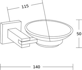 Mexen príslušenstvo, VANE držiak na mydlo, chróm, 7020939-00