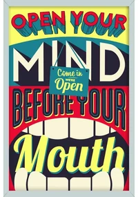 Ceduľa Motivačné tabuľky - Open Your Mind