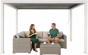 JU Hliníková pergola 3 x 4 m, strecha na dvoch stranách