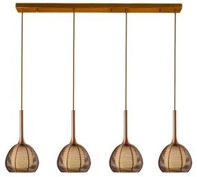 Klausen 114002 - Luster na lanku NEST 4xE14/6W/230V medená