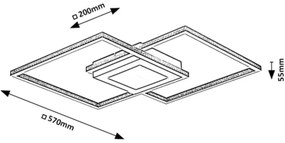 Rabalux 5269 - LED Prisadený luster CASIMIR LED/40W/230V