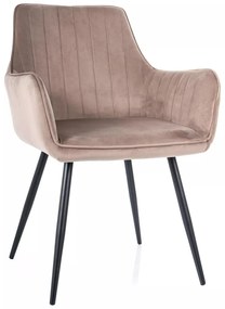 Jídelní křeslo Apple tmavě béžové/černé
