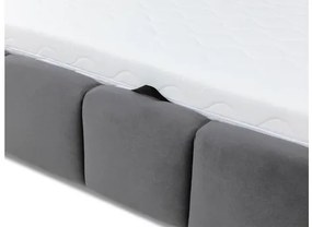 Manželská posteľ 140 cm Leskana (tmavosivá) (s roštom) (s úl. priestorom). Vlastná spoľahlivá doprava až k Vám domov. 1104151