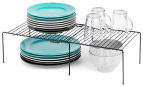 VILDE Prídavná polica, roztiahnuteľná, nastaviteľná šírka 35 - 48cm, čierna EXTENSIBLE