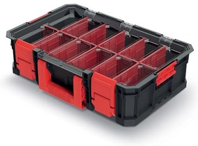 Prepravný box C, 51,7 × 33,1 × 13,4 cm, prepážky, čierna