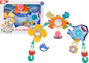 LEAN Toys Závesná hojdačka na postieľku morské zvieratá oceán