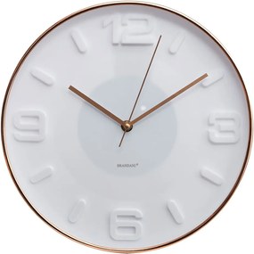 Biele nástenné hodiny Brandani Rose Gold