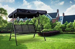 Záhradná hojdačka pre 3 osoby s nastaviteľnou strieškou