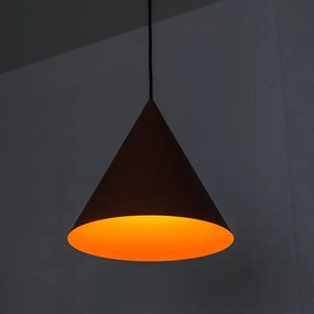 Závesné svietidlo na kábli ETNA II 1xE27/15W/230V pr. 25 cm oranžové