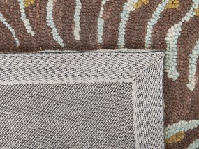 Vlnený koberec 140 x 200 cm viacfarebný VIZE Beliani