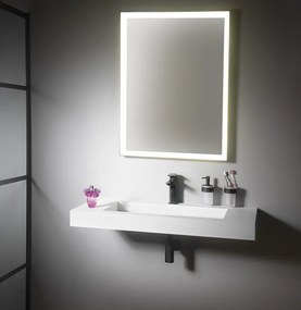 Sapho Sapho, SORT zrkadlo s LED osvetlením 60x80cm, bezdotykový IR senzor, 2700-6500K, čierna mat, ST080S