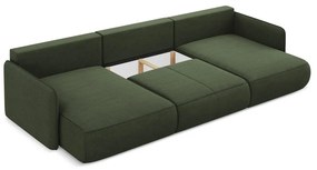 Zelená rozkladacia/s úložným priestorom rohová pohovka Nanea – Makamii