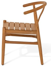 Dizajnová jedálenská stolička z tíkového dreva