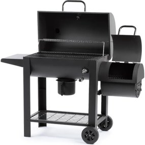 Fieldmann - Gril na drevené uhlie s údiarňou čierna