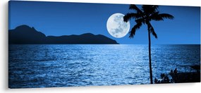 Obraz - Mesiac nad morskou hladinou (120x50 cm)