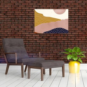 Sklenený obraz - Spacefrog design hory N⁰3 (70x50 cm)