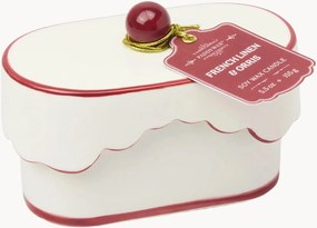 Keramická sviečka's ručne maľovanou pokrievkou Cherie (French Linen & Orris)