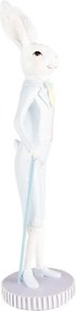 Decorative Figurine ? 10x40 Cm White Blue Plastic - ? 10*40 cm