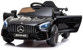 LEANTOYS ELEKTRICKÉ AUTÍČKO MERCEDES GT R - NELAKOVANÉ - ČIERNE - 2021  MOTOR 2X45W BATÉRIA 1 x 12V4,5Ah