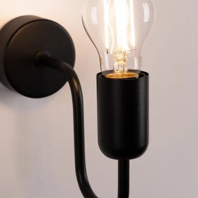 Sollux SL.1445 - Nástenná lampa VECTOR 1xE27/15W/230V čierna