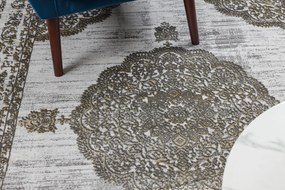 Koberec LIRA E1468 Rozeta, glamour, sivo - zlatý