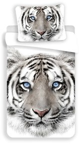 Obliečky s bielym tigrom 140x200 70x90 cm 100% Bavlna Jerry Fabrics