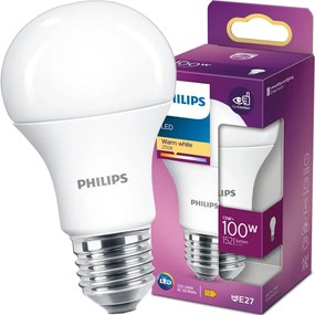 LED žiarovka E27 A60 13W = 100W 470lm 2700K Warm 200° PHILIPS